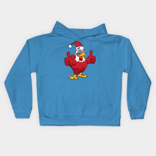 Chicken Christmas Party Kids Hoodie